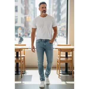 Stitches & Rivets Light Wash Straight Leg Jeans Men’s 38x32